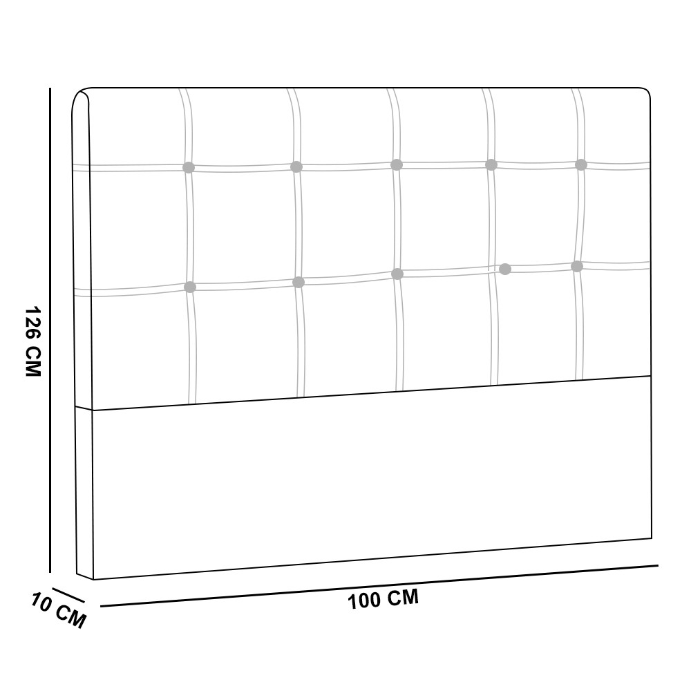 Cabeceira Tóquio para Cama Box Solteiro 100 cm Suede Azul Marinho D'Rossi