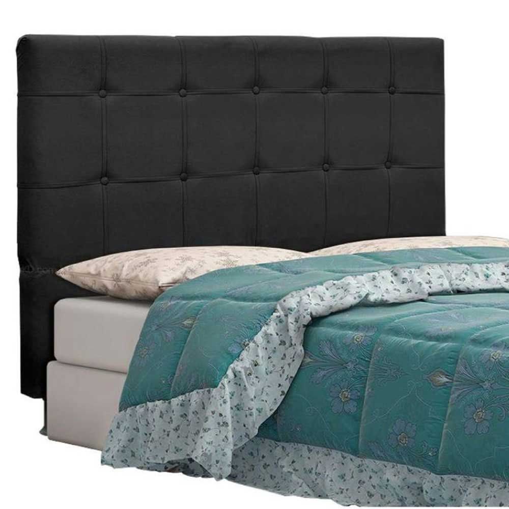 Cabeceira Tóquio para Cama Box Solteiro 100 cm Suede Preto D'Rossi