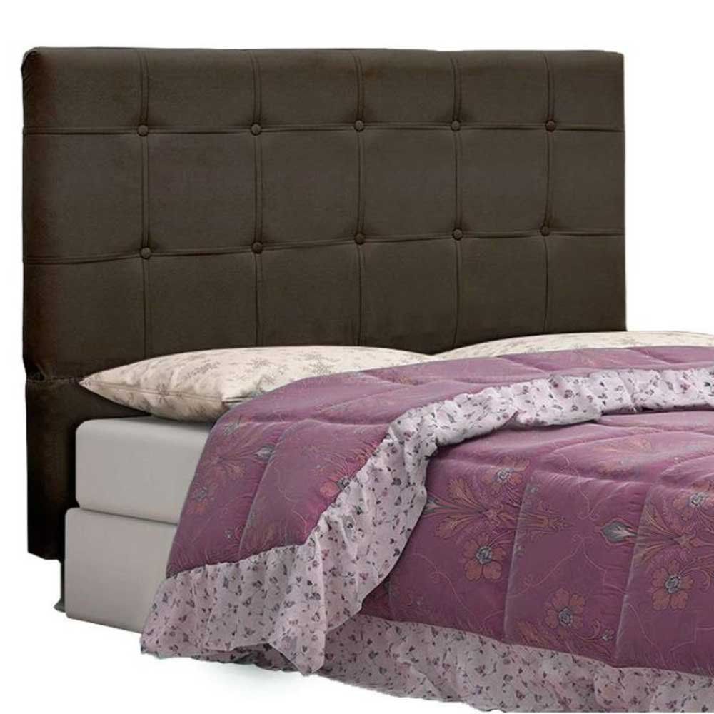 Cabeceira Tóquio para Cama Box Solteiro 90 cm Suede Marrom D'Rossi