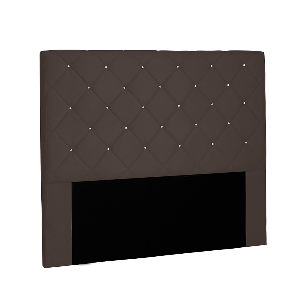Cabeceira Tania Para Cama Box Casal 140 cm Suede Café - D'Rossi