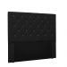Cabeceira Tania Para Cama Box King 195 cm Corino Preto - D'Rossi