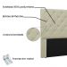 Cabeceira Tania Para Cama Box Queen 160 cm Corino Bege - D'Rossi