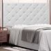 Cabeceira Tania Para Cama Box Solteiro 90 cm Corino Branco  - D'Rossi