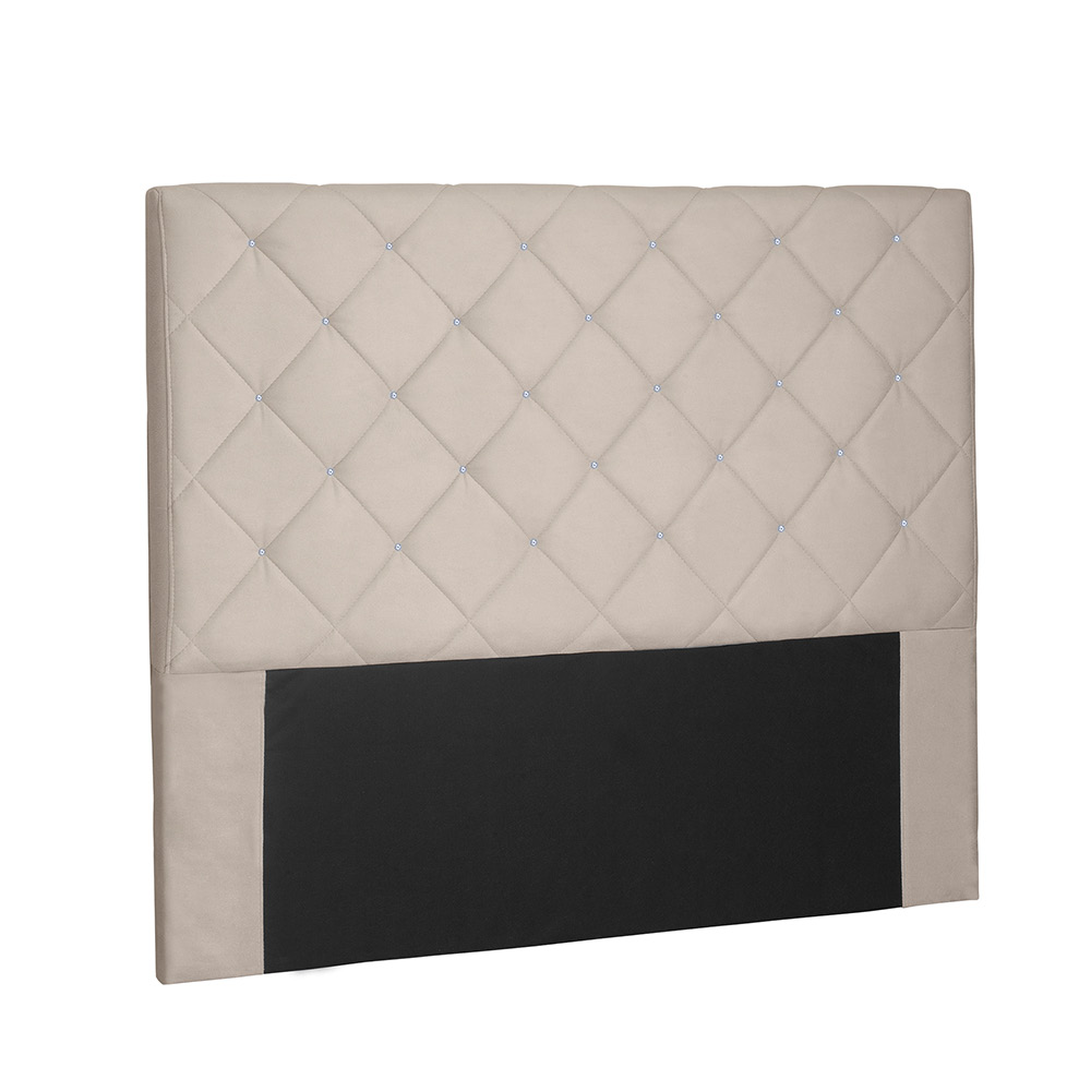 Cabeceira Tania Para Cama Box Solteiro 90 cm Suede Bege - D'Rossi