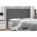 Cabeceira Tania Para Cama Box Solteiro 90 cm Suede Cinza - D'Rossi