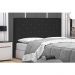 Cabeceira Tania Para Cama Box Solteiro 90 cm Suede Preto - D'Rossi