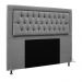 Cabeceira Turquesa Para Cama Box Casal 140 cm Linho Cinza - D'Rossi