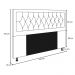 Cabeceira Turquesa Para Cama Box Casal 140 cm Linho Cinza - D'Rossi
