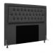 Cabeceira Turquesa Para Cama Box King 195 cm Linho Grafite - D'Rossi