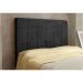 Cabeceira Veneza Cama Box Solteiro 90 cm Suede Preto D'Rossi