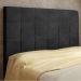Cabeceira Veneza Cama Box Solteiro 90 cm Suede Preto D'Rossi
