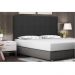 Cabeceira Verona Para Cama Box Solteiro 90 cm Suede Preto - D'Rossi