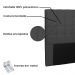 Cabeceira Verona Para Cama Box Solteiro 90 cm Suede Preto - D'Rossi
