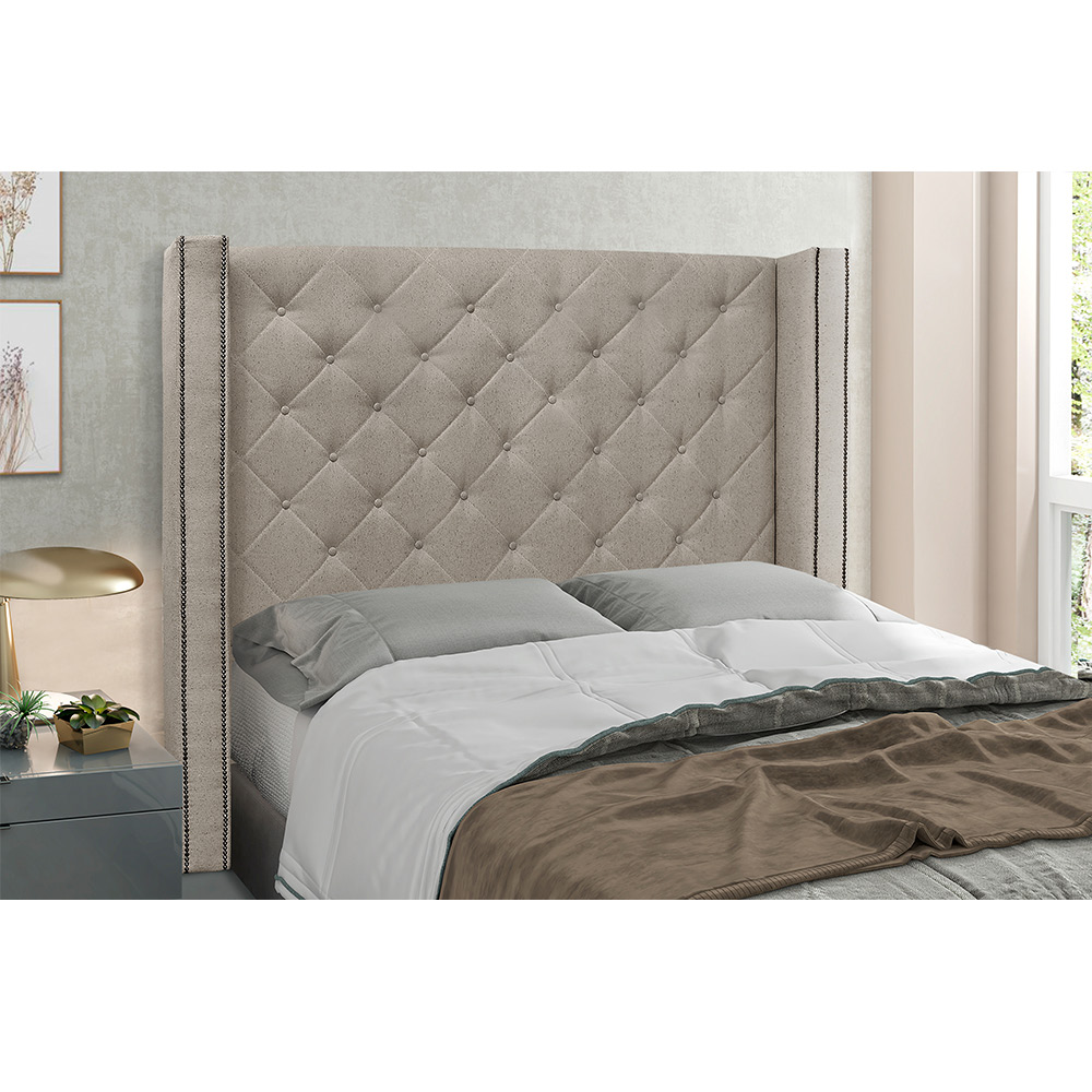 Cabeceira Vicenza Para Cama Box Casal 140 cm Linho Areia - D'Rossi