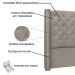 Cabeceira Vicenza Para Cama Box Casal 140 cm Linho Areia - D'Rossi