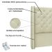 Cabeceira Vicenza Para Cama Box Casal 140 cm Linho Rustico Natural - D'Rossi