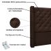 Cabeceira Vicenza Para Cama Box Casal 140 cm Suede Café - D'Rossi