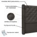 Cabeceira Vicenza Para Cama Box Casal 140 cm Suede Cinza - D'Rossi