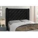 Cabeceira Vicenza Para Cama Box Casal 140 cm Suede Preto - D'Rossi