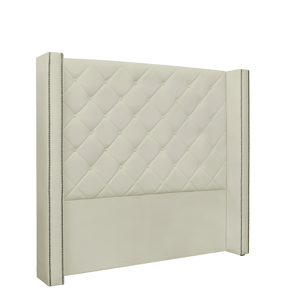 Cabeceira Vicenza Para Cama Box Solteiro 90 cm Corino Bege - D'Rossi