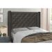 Cabeceira Vicenza Para Cama Box Solteiro 90 cm Suede Cinza - D'Rossi