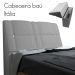 Cabeceira com Baú Itália Cama Box Queen 160 cm Suede Cinza D'Rossi