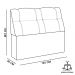 Cabeceira com baú Itália Cama Box Casal 140 cm Suede Bege D'Rossi
