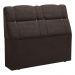 Cabeceira com baú Itália Cama Box King 195 cm Suede Marrom D'Rossi