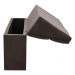 Cabeceira com baú Itália Cama Box King 195 cm Suede Marrom D'Rossi