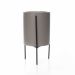 Cachepot Cinza com Suporte em Metal G 15X8 cm - D'Rossi