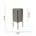 Cachepot Cinza com Suporte em Metal G 15X8 cm - D'Rossi