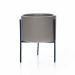 Cachepot Cinza com Suporte em Metal P 10X8 cm - D'Rossi