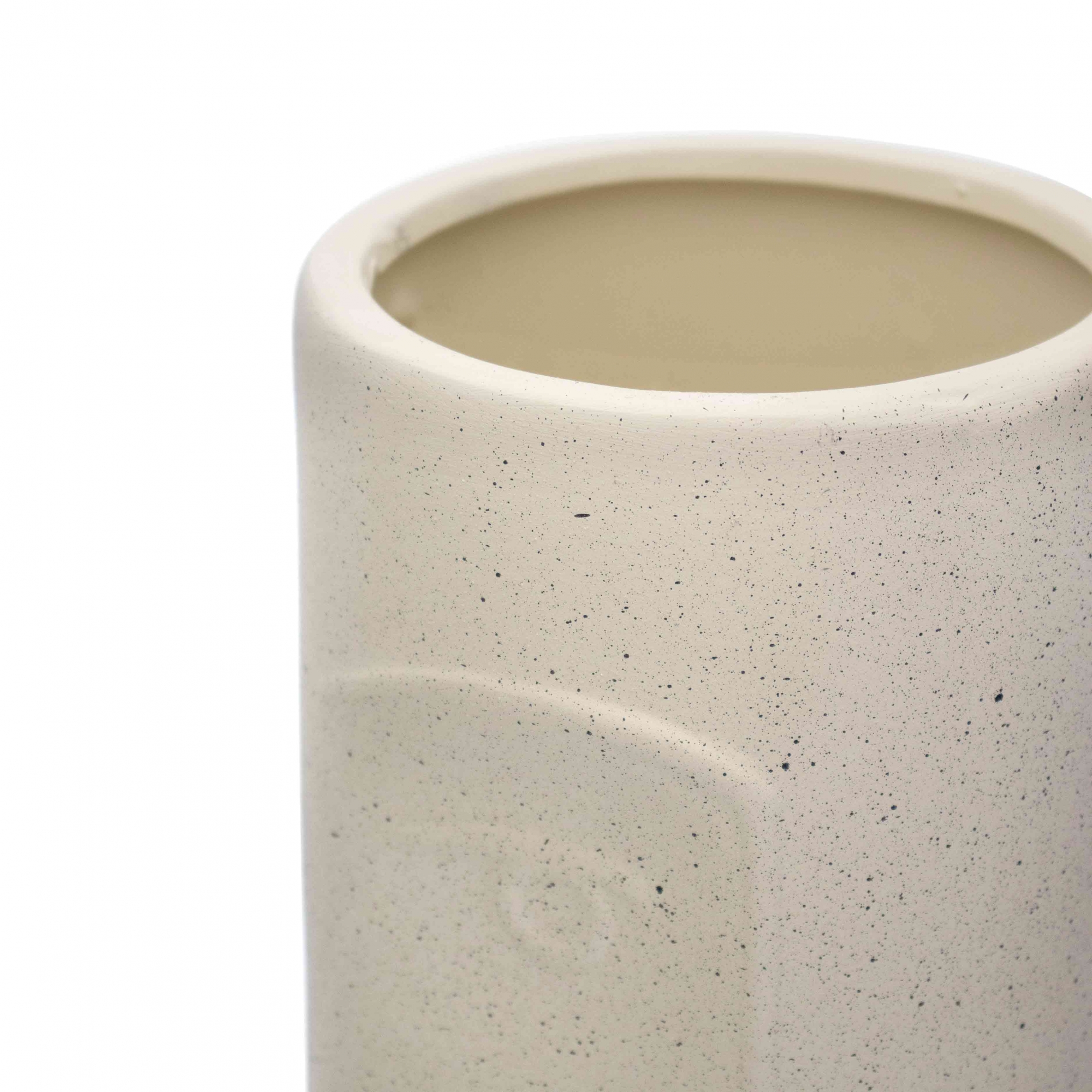 Cachepot Decorativo Rosto em Cerâmica Areia 28x13 cm - D'Rossi