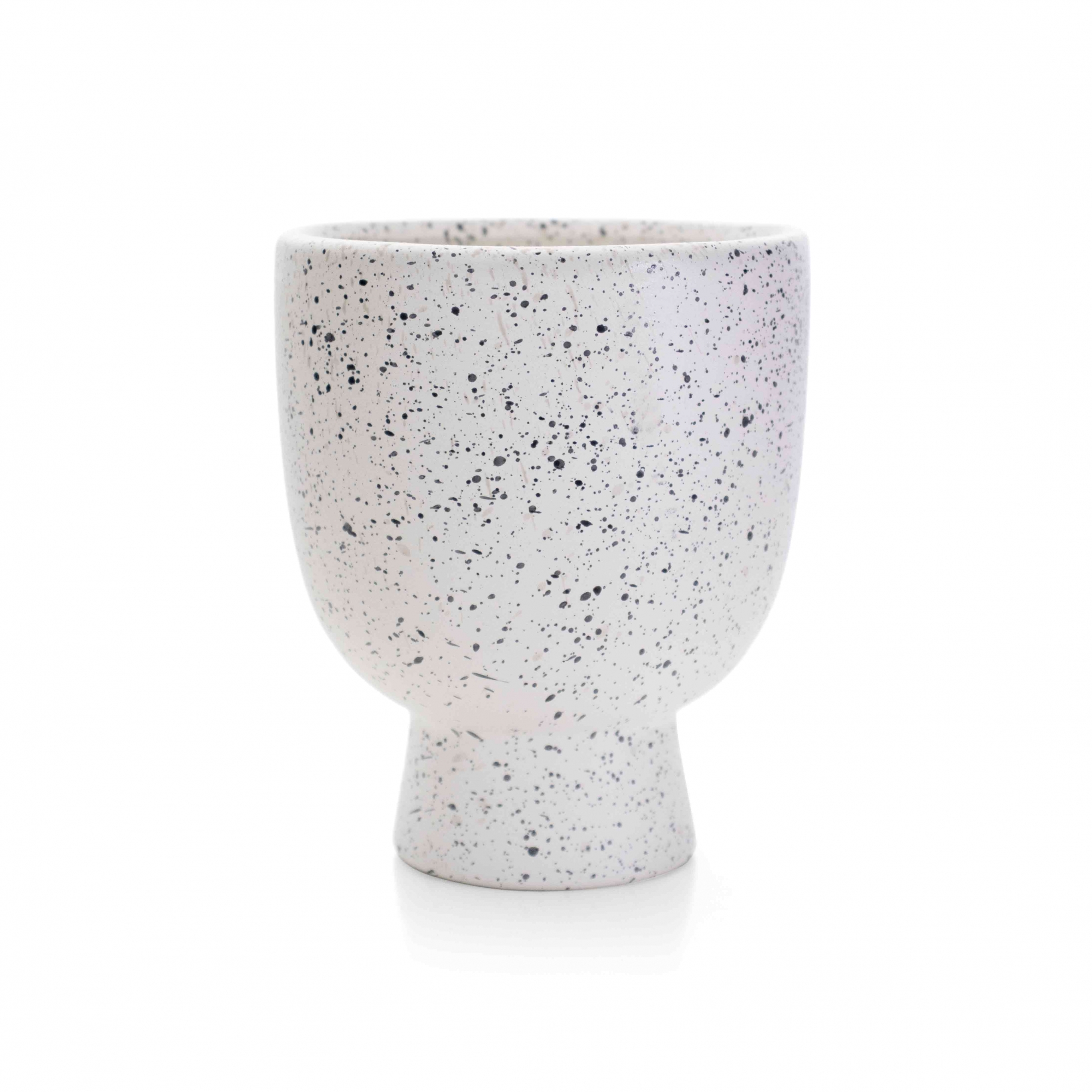Cachepot Decorativo em Cerâmica Branco 14x11 cm - D'Rossi