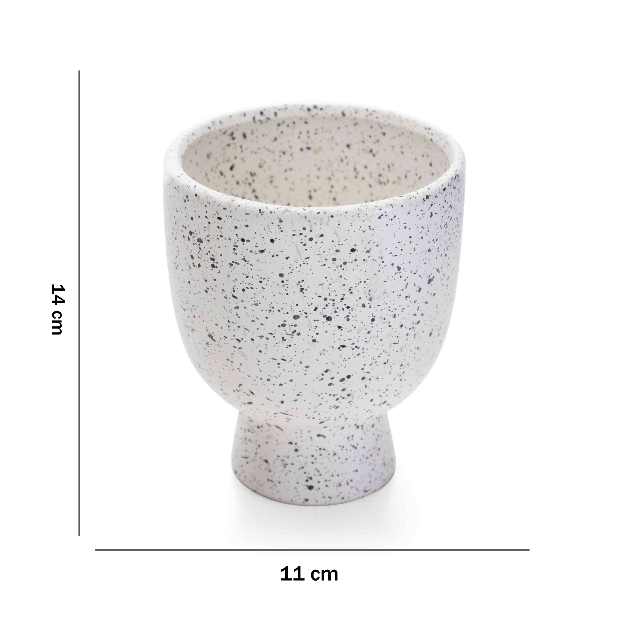 Cachepot Decorativo em Cerâmica Branco 14x11 cm - D'Rossi
