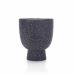 Cachepot Decorativo em Cerâmica Flocos Preto 14x11 cm - D'Rossi
