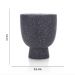 Cachepot Decorativo em Cerâmica Flocos Preto 14x11 cm - D'Rossi