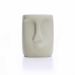 Cachepot Decorativo em Cerâmica Rosto Cinza 17x14 cm - D'Rossi