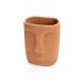 Cachepot Decorativo em Cerâmica Rosto Terracota 17x14 cm - D'Rossi