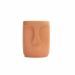 Cachepot Decorativo em Cerâmica Rosto Terracota 17x14 cm - D'Rossi