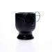 Cachepot Rosto com Óculos em Cerâmica Preto 11,8x9,8 cm - D'Rossi