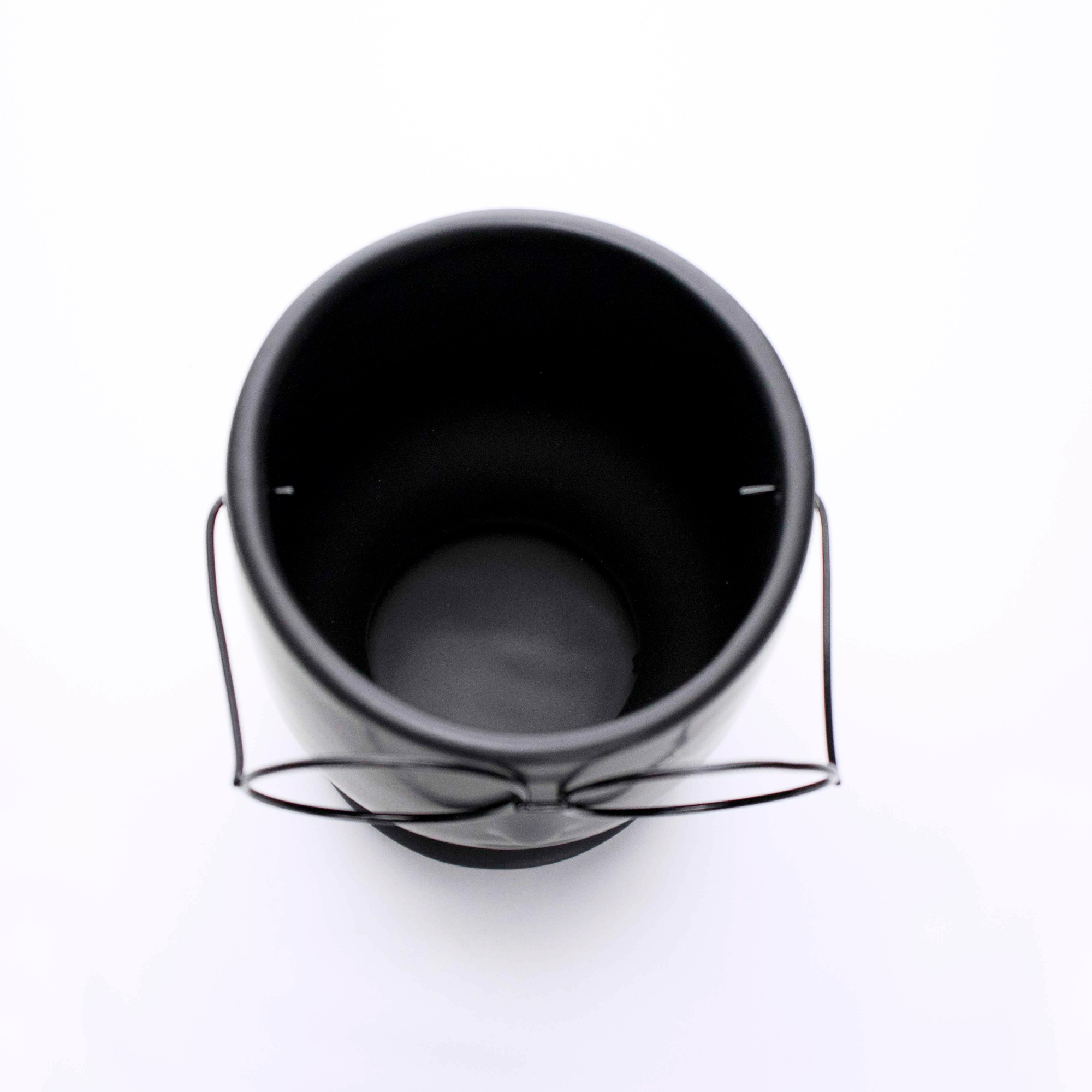 Cachepot Rosto com Óculos em Cerâmica Preto 11,8x9,8 cm - D'Rossi