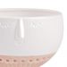 Cachepot em Cerâmica Branco e Rosê 9,5x12,5 cm - D'Rossi