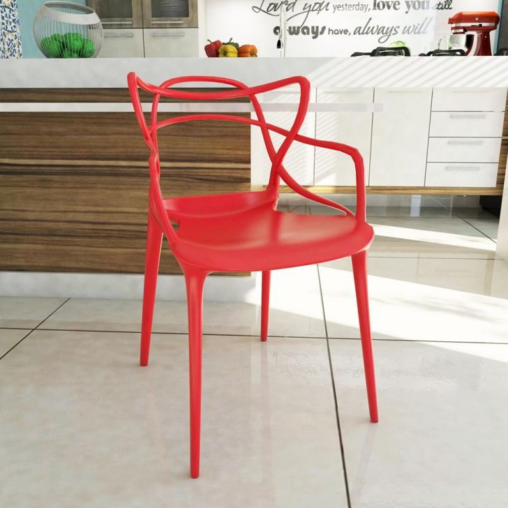 Cadeira Allegra Sala de Jantar Vermelho - D'Rossi
