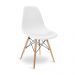 Cadeira Eiffel Charles Eames Base Madeira Sala de Jantar Branca - D'Rossi