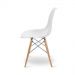 Cadeira Eiffel Charles Eames Base Madeira Sala de Jantar Branca - D'Rossi