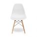 Cadeira Eiffel Charles Eames Base Madeira Sala de Jantar Branca - D'Rossi