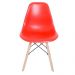 Cadeira Eiffel Charles Eames Base Madeira Sala de Jantar Vermelho - D'Rossi