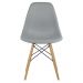 Cadeira Eiffel Eames Base Madeira Kit 2 Sala de Jantar Cinza R02 - D'Rossi