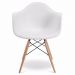 Cadeira Melbourne Eiffel Charles Eames Base Madeira - Branca - D'Rossi